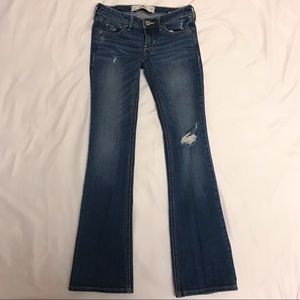 Hollister - Distressed Boot Cut Jeans Size 0 Short